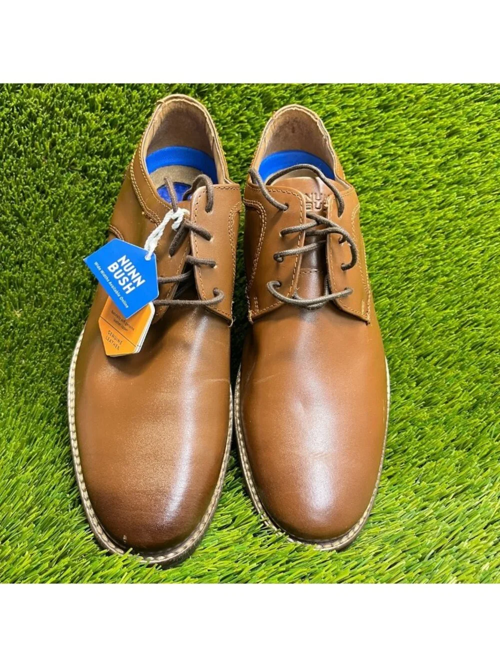 Nunn Bush Westwood Mens Size 8 Brown Casual Classic Plain Toe Oxford Dress Shoes